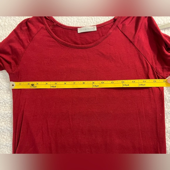 Coco & Main Long-sleeve red tunic with side ruching - Picture 7 of 7